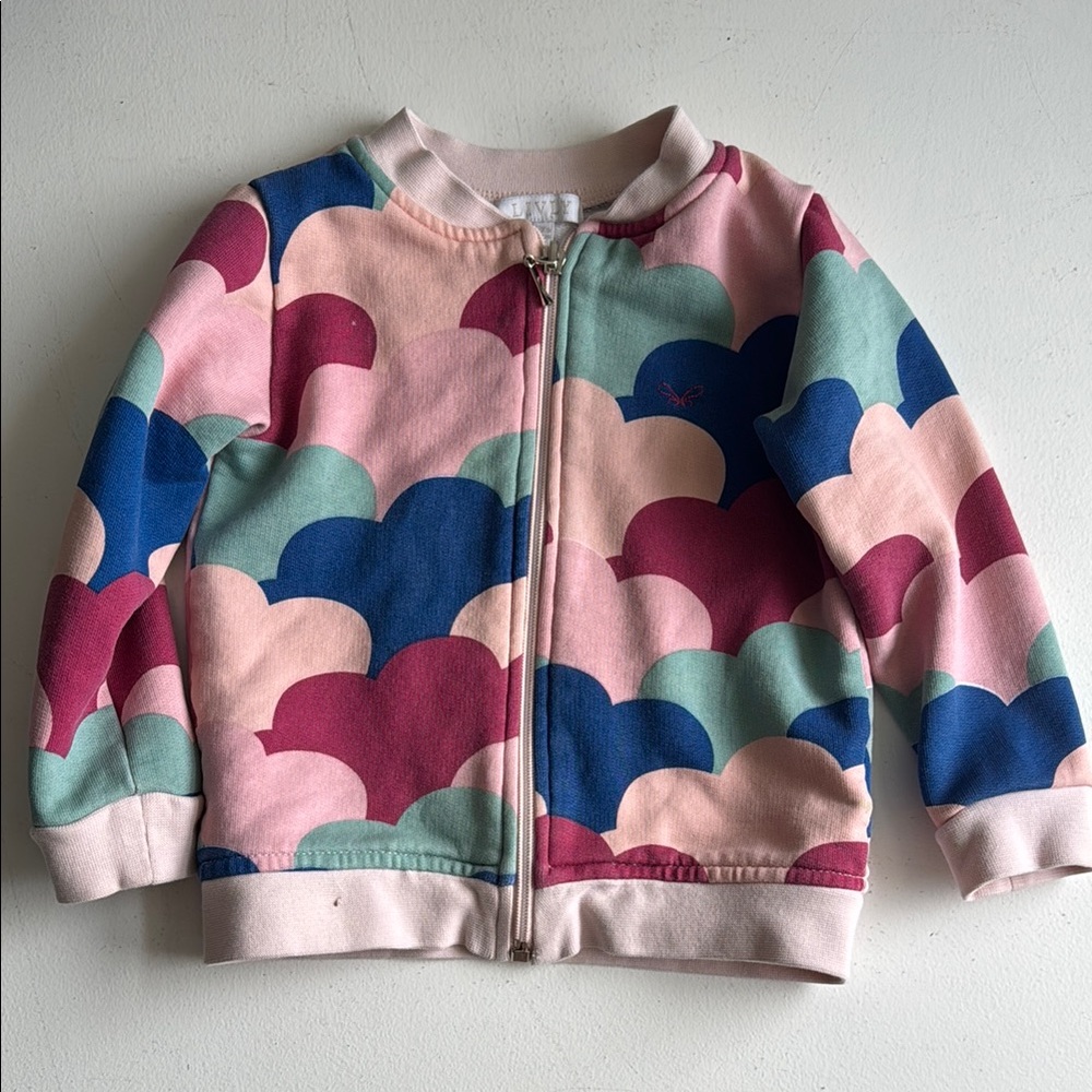 Colorful Cloud Patterned Jacket 18-24 MOS